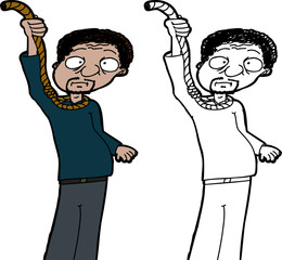 Man Hanging Himself