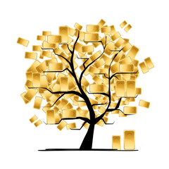 Golden tree concept for your design