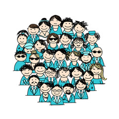 Group of people for your design