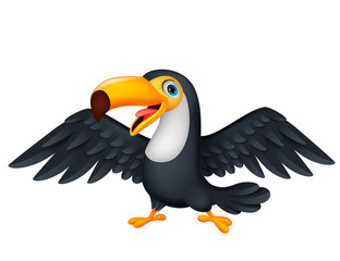 Naklejka premium Cute toucan bird cartoon