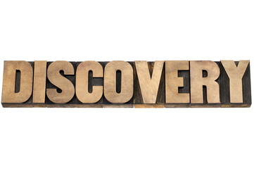 discovery word in wood type
