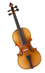 Fototapeta na wymiar beautiful wooden cello isolated on white background
