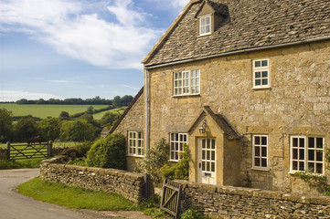 Traditional rural homes scene