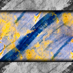 texture yellow blue old cracks background your message wall