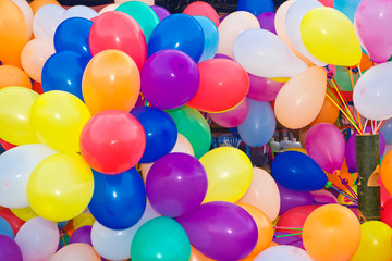 Fototapeta na wymiar Colorful party balloon background.