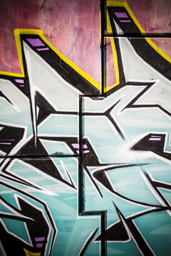 Art, colorful graffiti, abstract grunge grafiti background over