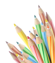 Fototapeta premium Color pencils isolated on white background