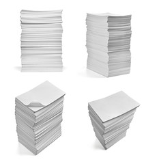 stack of papers with curl documents office business