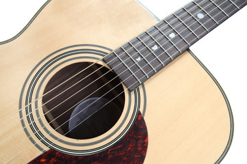 Obraz premium Guitar Soundhole, Bridge, and Fingerboard