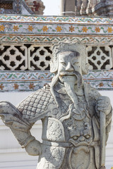 Chinese statue in the Buddhist temple of Wat Arun in Bangkok