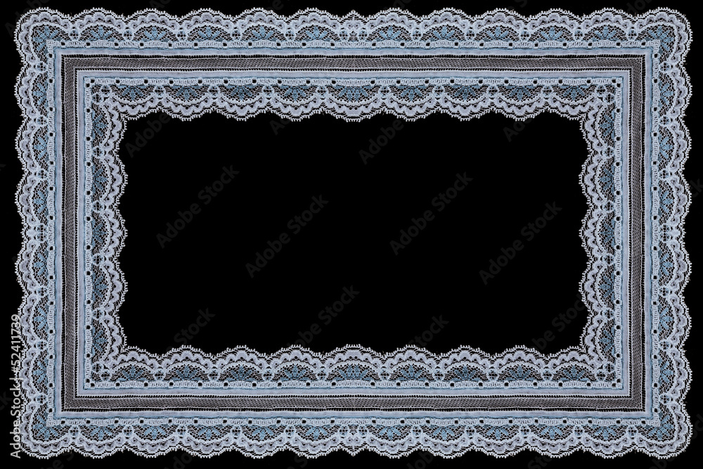 Wall mural Border Lace Fabric frame isolate