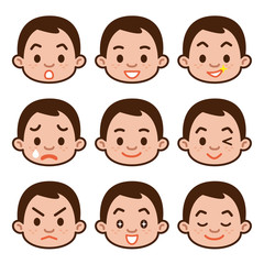 男性　表情　セット