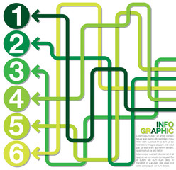 Bright infographic arrows in vector format.