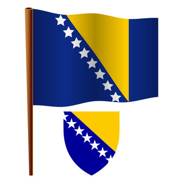 recommend clip art: bosnia and herzegovina wavy flag