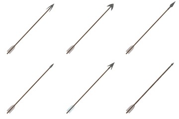 collection of 3d renders - arrows