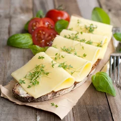 Foto op Plexiglas Rustic cheese bread © Christian Jung