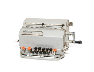 Old mechanical calculator