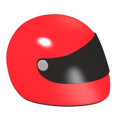 3d render of racing helmet