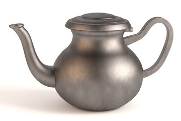 3d render of antique teapot