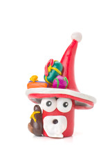 Handgemachte Weihnachtsmann Knetfigur