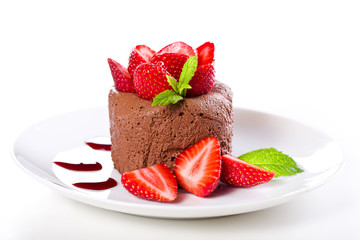Strawberries With Chocolate Mousse