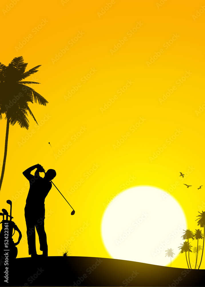 Wall mural Golf background