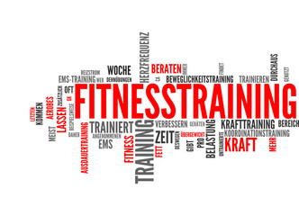 Fitnesstraining (Fitness, Training, Sport; Tagcloud)
