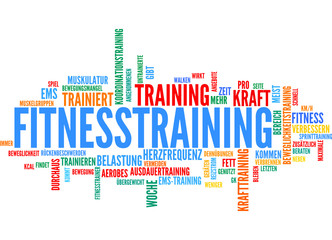 Fitnesstraining (Fitness, Training, Sport; Tagcloud)