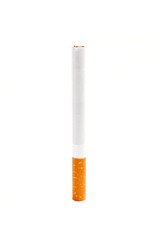 a single cigarette on white
