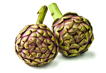 Fototapeta premium Artichokes on White Background