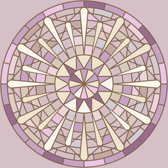 Mucha inspired round mosaic ornament