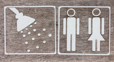 Male and female Toilet sign
