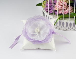 Beautiful pillow for wedding rings