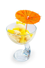 ice cream food and cup isolated white background