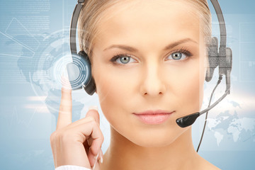 futuristic female helpline operator