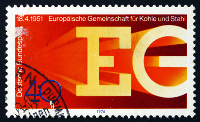 Postage stamp Germany 1976 European Coal and Steel Community
