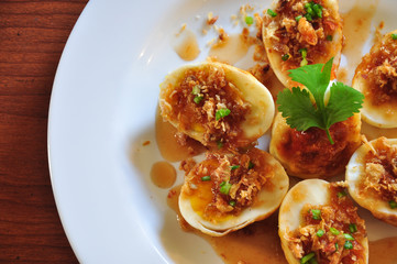 Fansy eggs dish