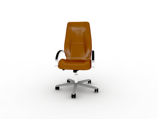 Fototapeta premium brown leather office easy chair