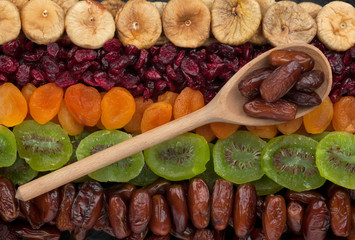 Wooden spoon with dates