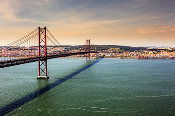 Bridge of 25th of April, Lisbon - obrazy, fototapety, plakaty