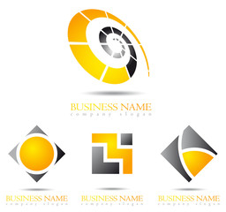 Business logo 3D gold spiral - 52434367