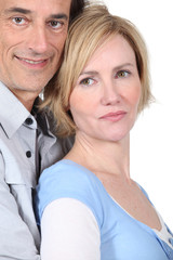 Couple in tender embrace