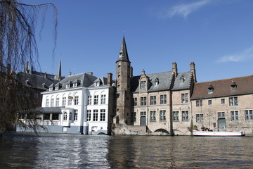 Canal à Bruges, Belgique