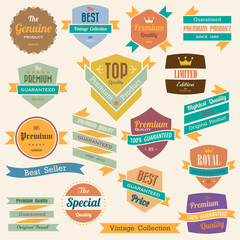 Set of retro vintage badges and labels