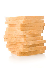 sliced bread isolated on white