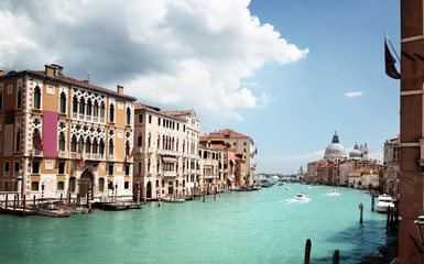 Grand Canal and Basilica Santa Maria della Salute, Venice, Italy