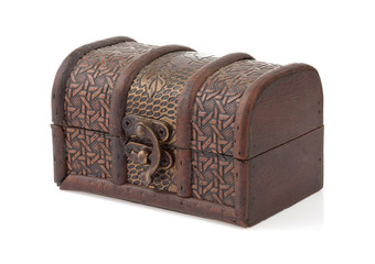 treasure chest on white