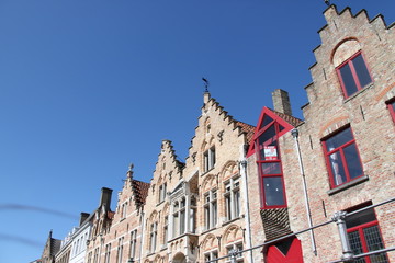 Obraz premium Maisons traditionnelles à Bruges, Belgique