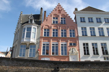 Maisons traditionnelles à Bruges, Belgique