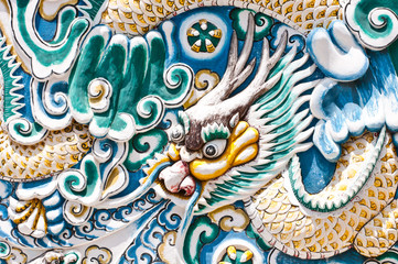 dragon statue in chinese temple